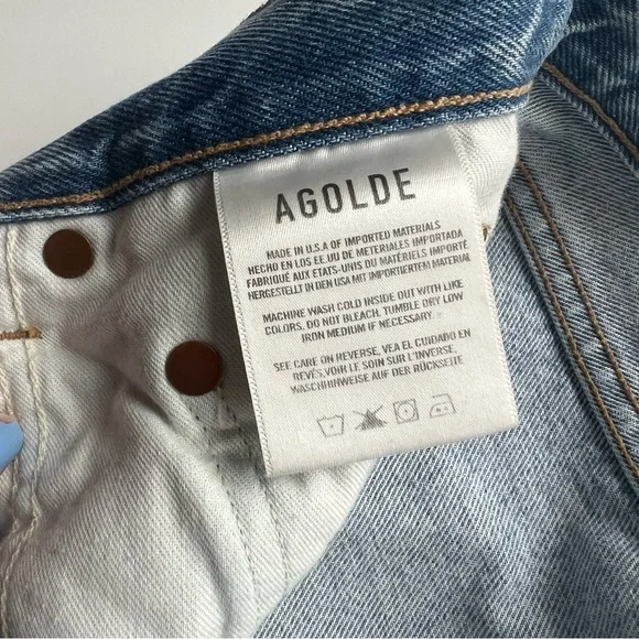 Agolde Riley High Rise Straight Crop Jeans Size 27 - Picture 9 of 16